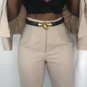 Adjustable leather belt